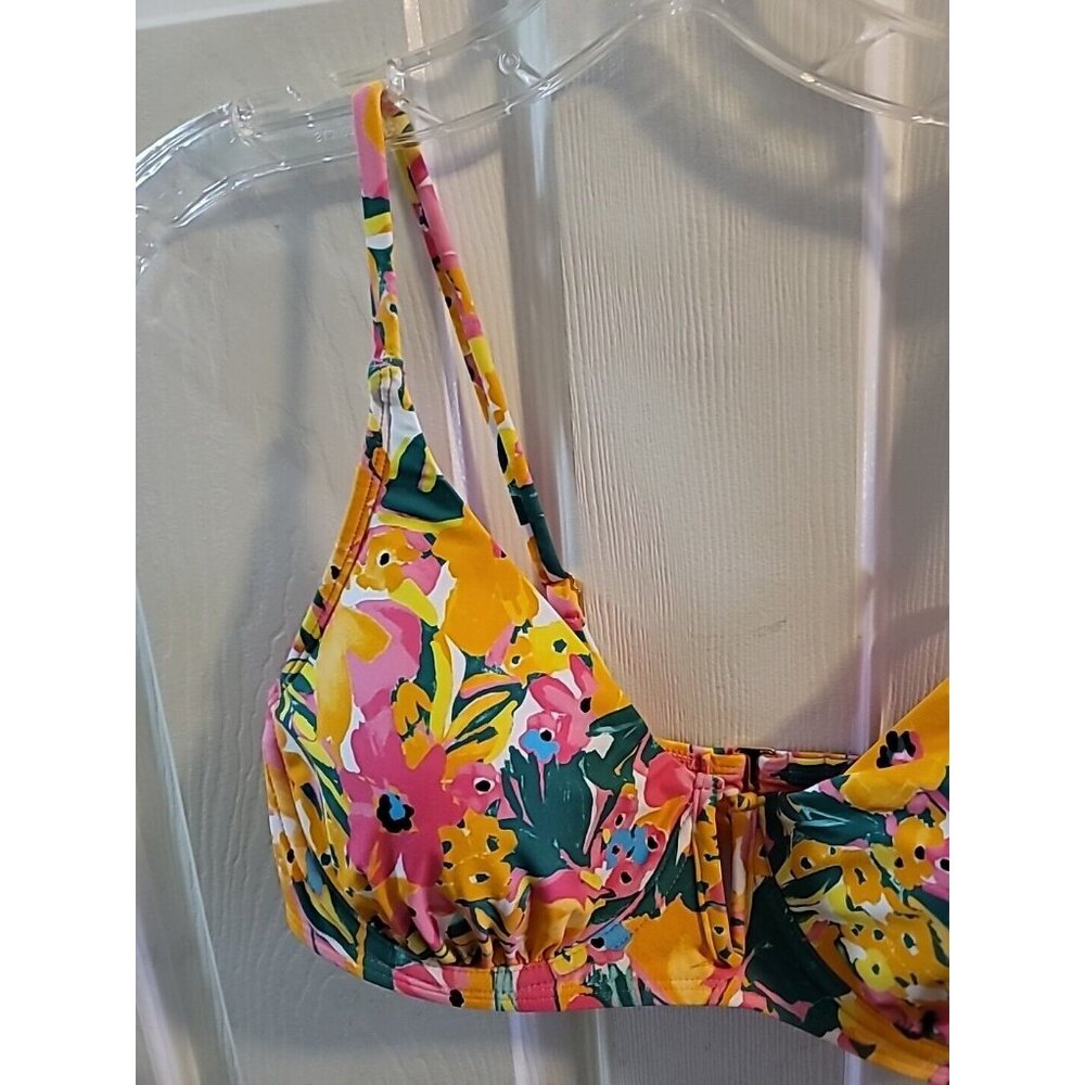 Anne Cole Bikini Top Floral Medium. Upf 50. NWT - Picture 4 of 12